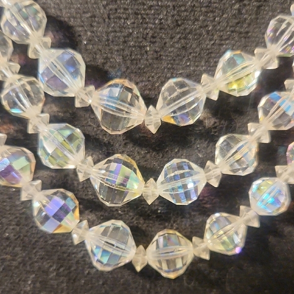 Laguna  Iridescent Crystal aurora borealis Multi-Strand Necklace - Picture 2 of 7